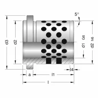 M206 Grafitli Flanşlı Bronz Burç — görsel 2